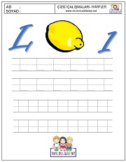 m harfi çizgi çalışması